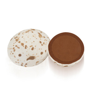 Украшение шоколадное "ЯЙЦО ПЕРЕПЕЛИНОЕ", цвет белый, 8 шт