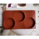 Форма для начинок "Диски", 3 ячейки, диаметр 10 см, глубина 2 см