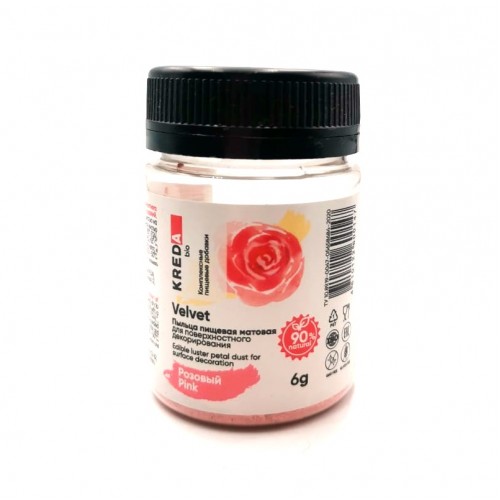 Цветочная пыльца матовая Velvet розовый Kreda  6 г