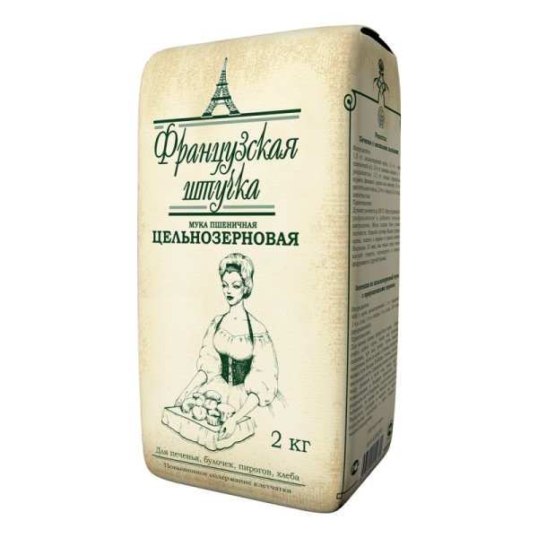 Мука пшеничная цельнозерновая "Славна "Французкая штучка", 2 кг