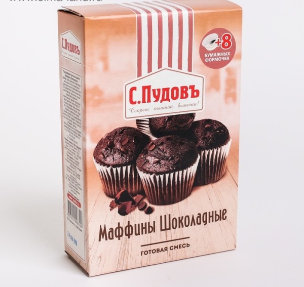Смесь для выпечки "Маффины шоколадные" С.Пудовъ, 230 гр