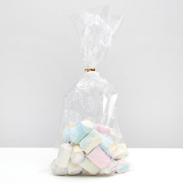 Пакет для кулича "Пасхальные яйца", 20 х 40 см, 25 мкм, 1 шт