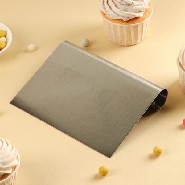 Шпатель кондитерский для выравнивания, металл, 15 см