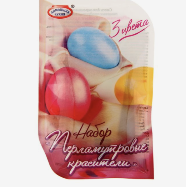 Красители пищевые перламутровые для яиц, 3 цвета, микс
