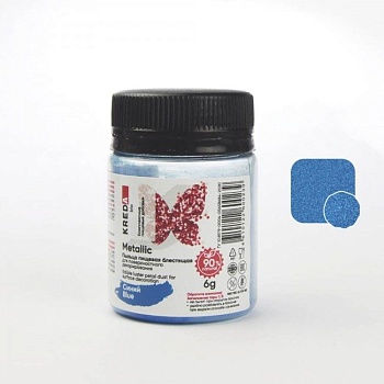 Пыльца цветочная блестящая (6г) KREDA Bio, Metallic 06 синий