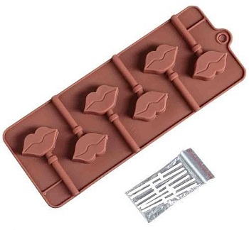 Форма для леденцов "Поцелуй", 6 ячеек