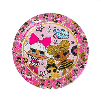 Тарелка бумажная «ЛОЛ», паттерн, 18 см, набор 6 шт.