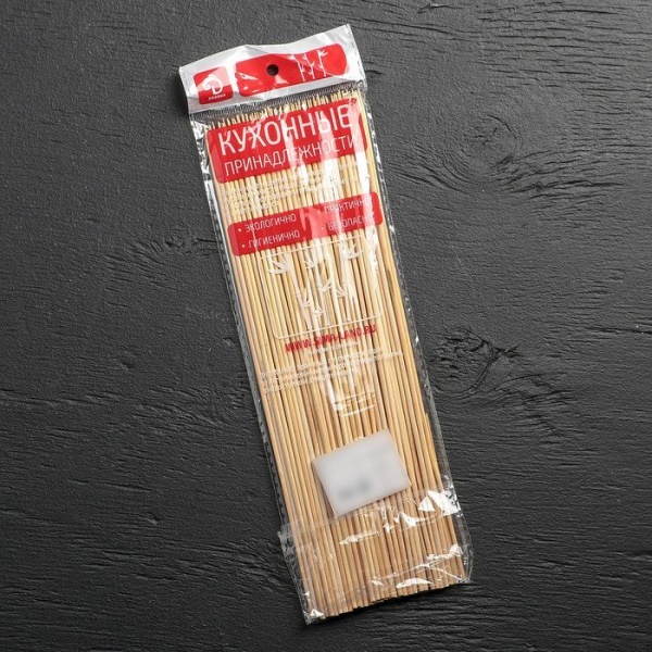 Набор шампуров деревянных 25 см 85-90 шт d=3 мм