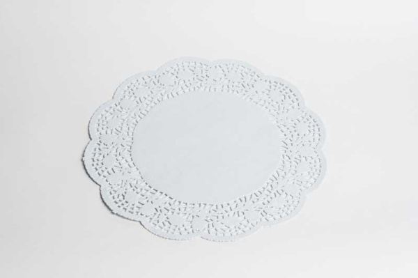 Салфетка ажурная круглая d- 26 см, белая, 1 шт