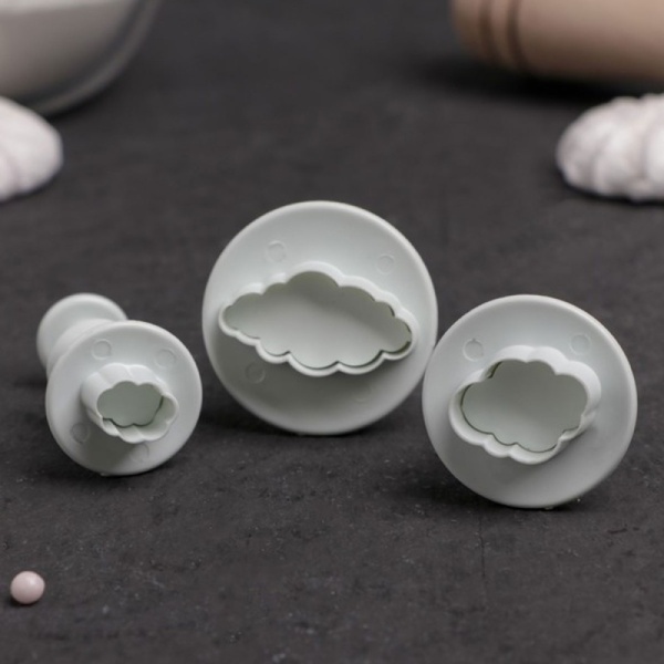 Набор плунжеров кондитерских Доляна «Облако», 3 шт, 2*1 см