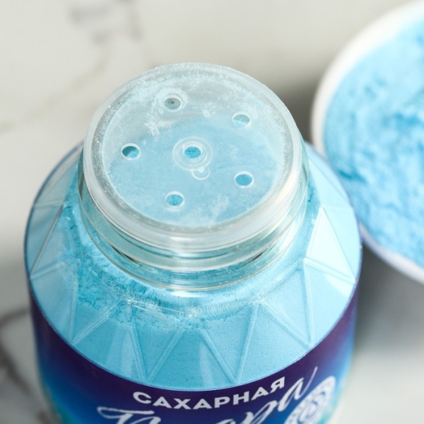 Нетающая сахарная пудра KONFINETTA, голубая, 100 г.