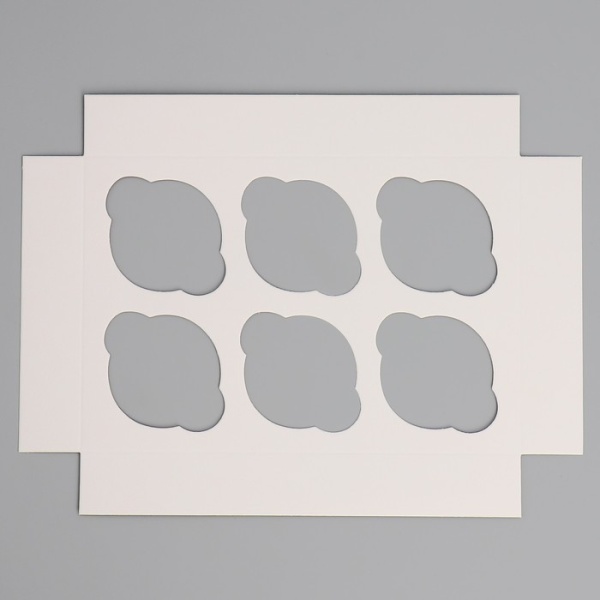 Коробка для 6 капкейков с окном "Любимый воспитатель"