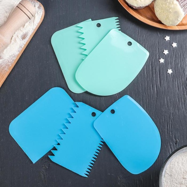 Набор шпателей кондитерских, 12×8 см, 11×7,5 см, 8,8×12,2 см, 3 предмета