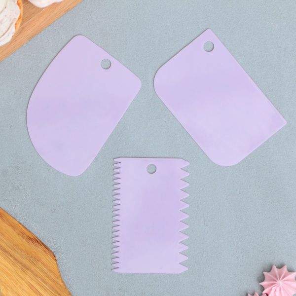 Набор кондитерских шпателей 11.5×8 см, 11.2×6.5 см, 10×7 см «Секретный ингредиент», 3 шт