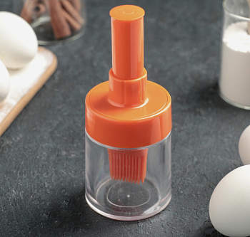 Кисть с емкостью, 6×15 см, цвет МИКС