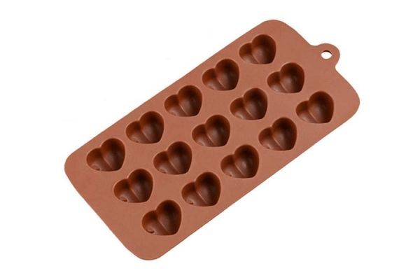 Форма для льда и шоколада Сердечки, 20,5×10 см, 15 ячеек