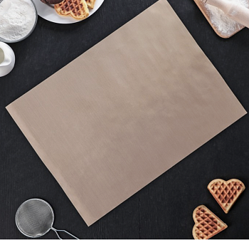 Коврик тефлоновый антипригарный многоразовый 33×45 см (цвет коричневый)