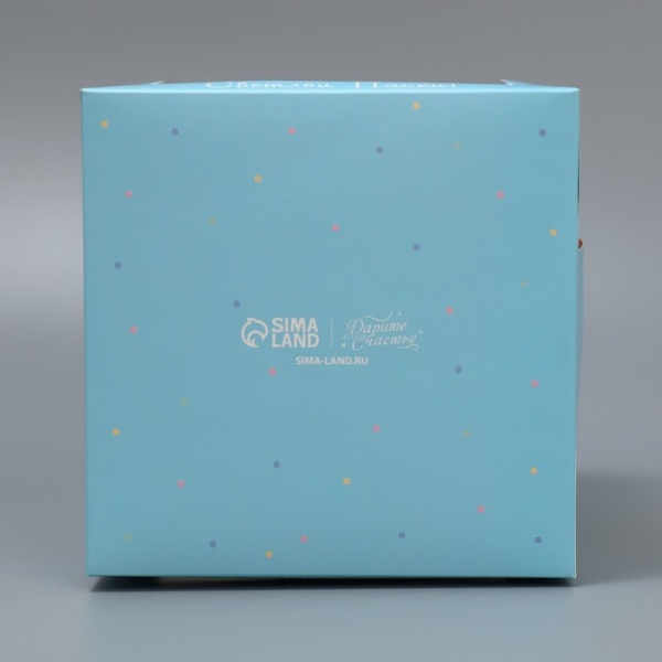 Коробка для кулича с окном «Пасха», 15 × 15 × 18 см