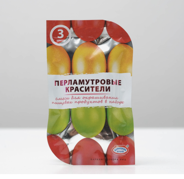 Красители пищевые перламутровые для яиц, 3 цвета, микс