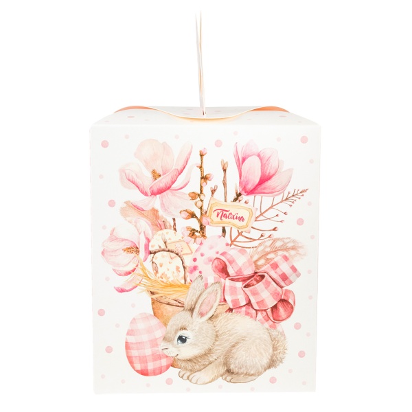 Коробка для кулича с окном "Пасхальный букет" 15*15*18 см