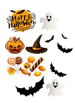 Хэллоуин №6, картинка на сахарной бумаге