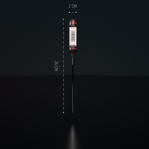 Термощуп кухонный Luazon LTR-05 (термометр игольчатый), max 300 °C, чёрный