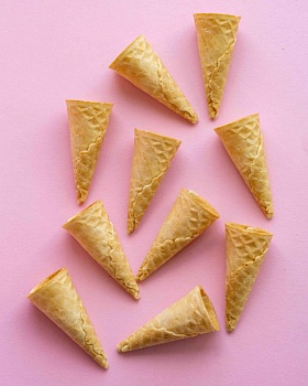 Рожок вафельный Миниконус ровный край, 6 см, 5 шт