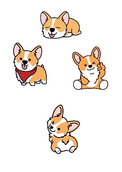 Собаки №2, картинка на сахарной бумаге