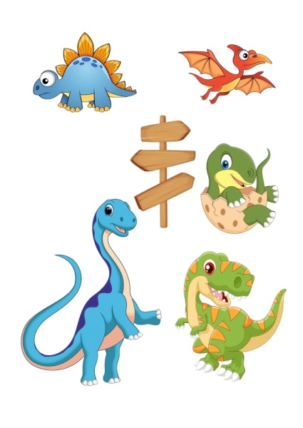 Динозавры №9, картинка на сахарной бумаге