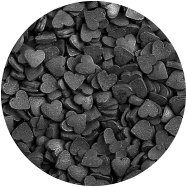 Посыпка кондитерская "Сердечки черные мини", 50 гр