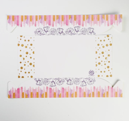 Коробка для 6 капкейков с пластиковой крышкой «Flower patterns»