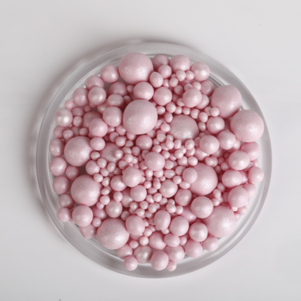 Взорванные зёрна риса "Жемчуг нежно розовый 3-10 мм", 50 гр