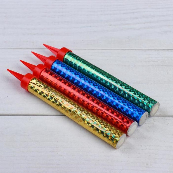 Набор тортовых свечей "Радужные фонтаны" 12,5 см, 4 шт