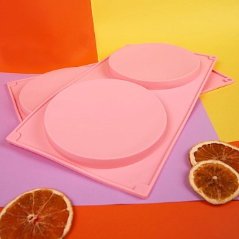 Форма для начинок «Диски», 2 ячейки, d=16 см, глубина 1,5 см