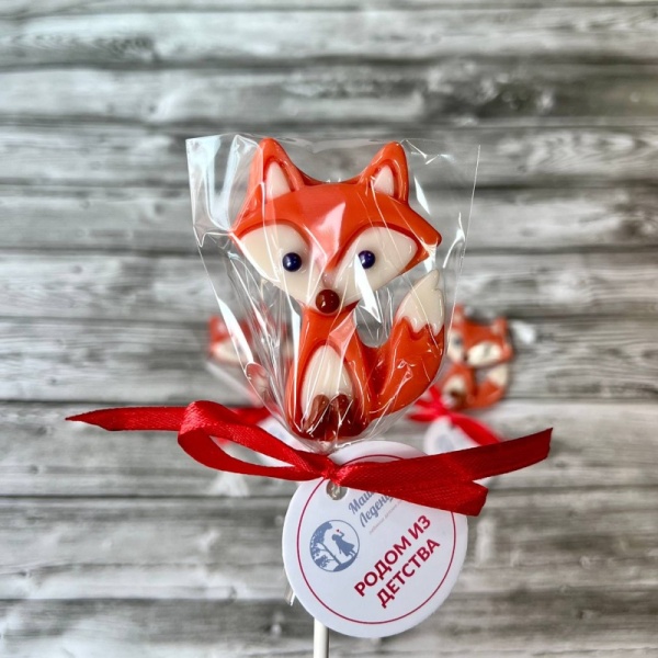 Леденец из изомальта "Лисичка", цвет микс, 7 см