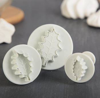 Набор плунжеров кондитерских Доляна «Листик», 3 шт