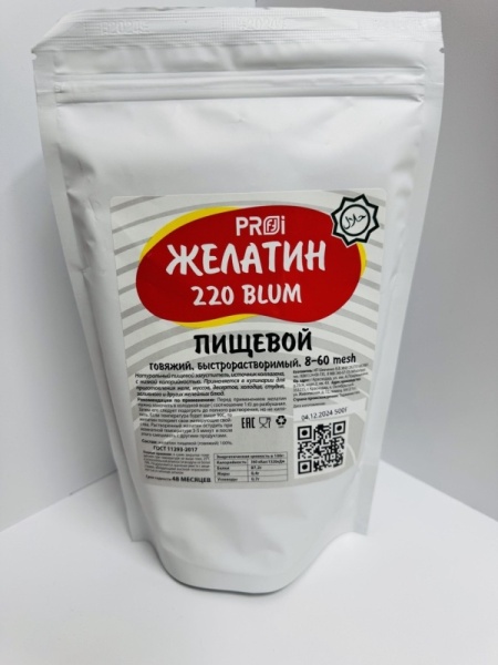 Желатин пищевой 220 блюм, PROFFI, Китай, 100 гр