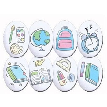 Сахарные фигурки медальоны ШКОЛА, 5 шт