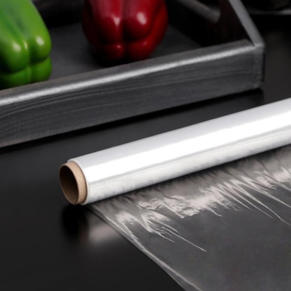 Пленка пищевая  «Доляна», 30 см × 20 м, 8 мкм, цвет белый