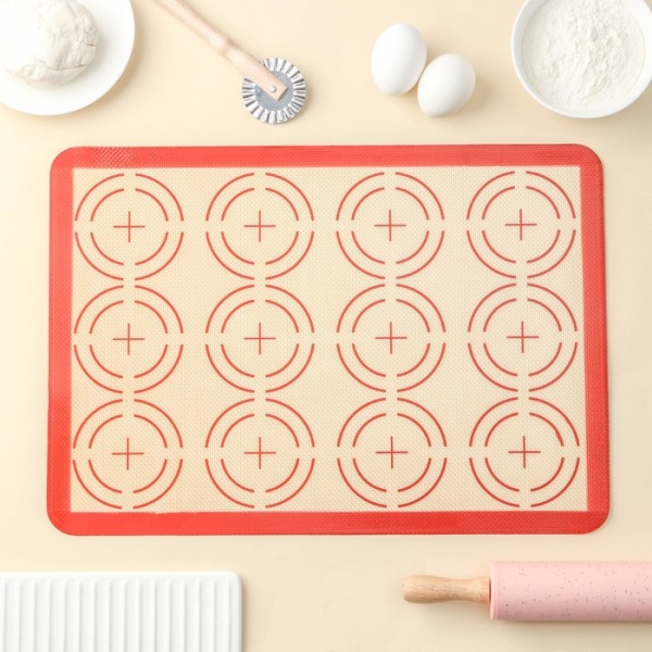 Коврик армированный силиконовый «Макарон.Плюс», 42×29,5 см