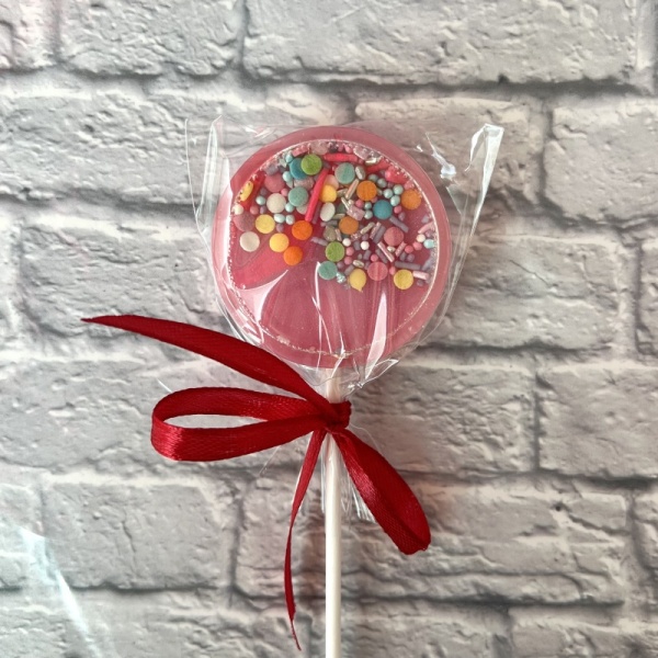 Леденец из изомальта "Погремушка", Круг, 5 см