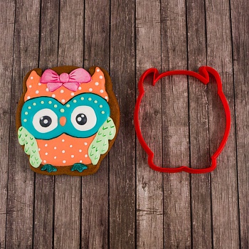 Вырубка для пряника "Совушка" пластик, 11*10 см