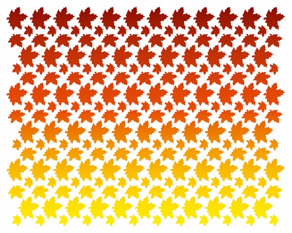 Вафельные Осенние листья цветные, набор 5 шт