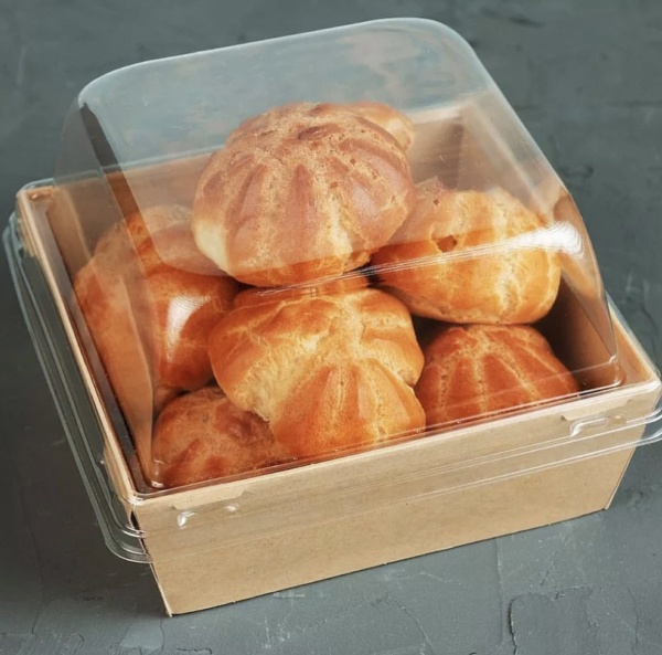 Коробка для бенто-торта и моти ECO SmartPack 300, крафт, 8,5*8,5*8,5 см