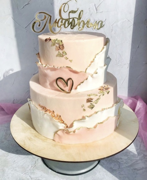 Набор акриловых мини-топперов «Сердца», 2 шт, 3-5 см, золото