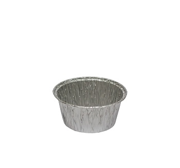 Форма алюминиевая для запекания круглая, d-80 мм h-36 мм, 130 мл, 1 шт
