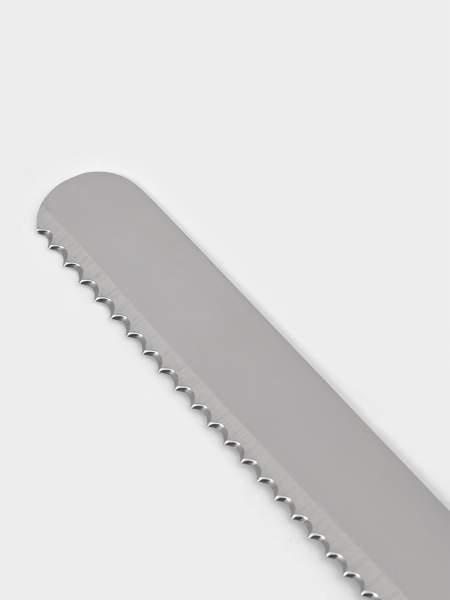 Нож для бисквита мелкие зубцы, ручка дерево, рабочая поверхность 22 см