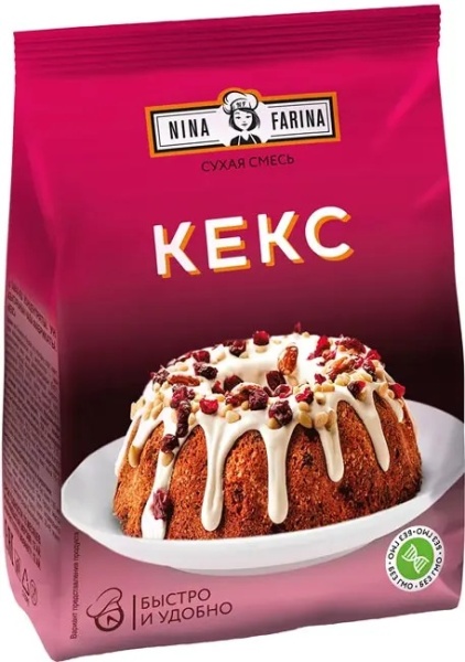 Смесь для выпечки "Кекс" Nina Farina, 300 гр