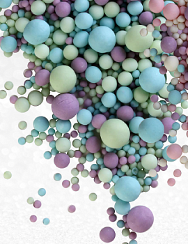 Взорванные зёрна риса №091М "Матовый голубой, сиреневый, изумруд", 50 гр Взорванные зёрна риса №091М "Матовый голубой, сиреневый, изумруд", 50 гр