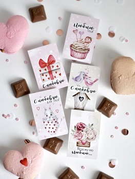 Мини-открытки "С любовью", набор 30 шт, 4,5 х 7 см